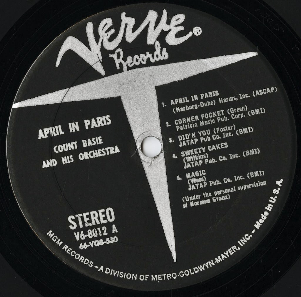Count Basie - April In Paris (V6-8012) 1960's US Verve|中古LP
