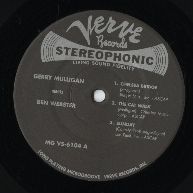 Gerry Mulligan, Ben Webster - Gerry Mulligan Meets Ben Webster (MG VS-6104) LP 2003 GER Verve/Speakers Corner|中古LP