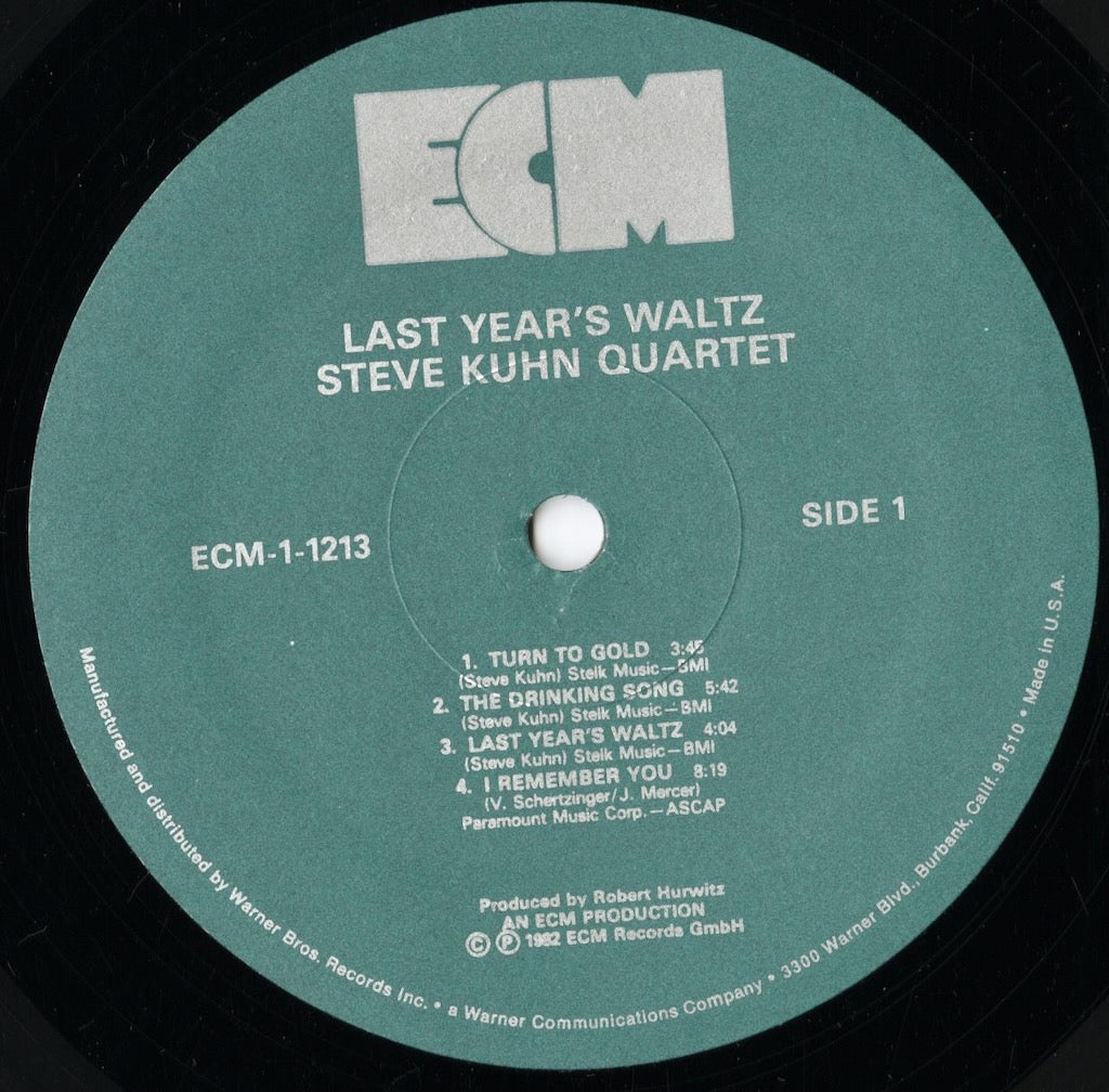 Steve Kuhn - Last Year's Waltz (ECM-1-1213) 1982 US ECM|中古LP