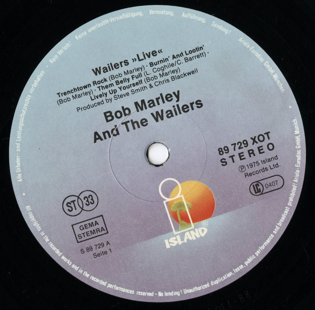 Bob Marley & The Wailers / ボブ・マーリー & ザ・ウェイラーズ / Live! (89 729 XOT)