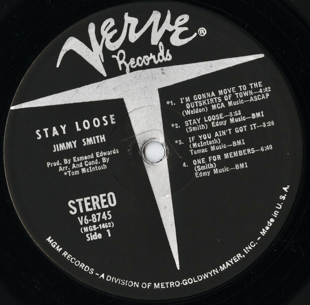 Jimmy Smith – Stay Loose (V6-8745) LP 1968 US Verve | 中古LP