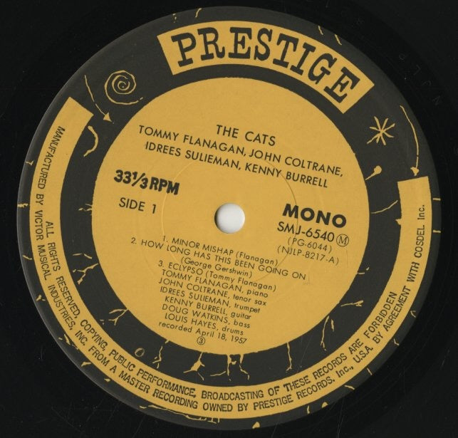 Tommy Flanagan - John Coltrane / トミー・フラナガン ジョン・コルトレーン / The Cats (SMJ-6540(M))