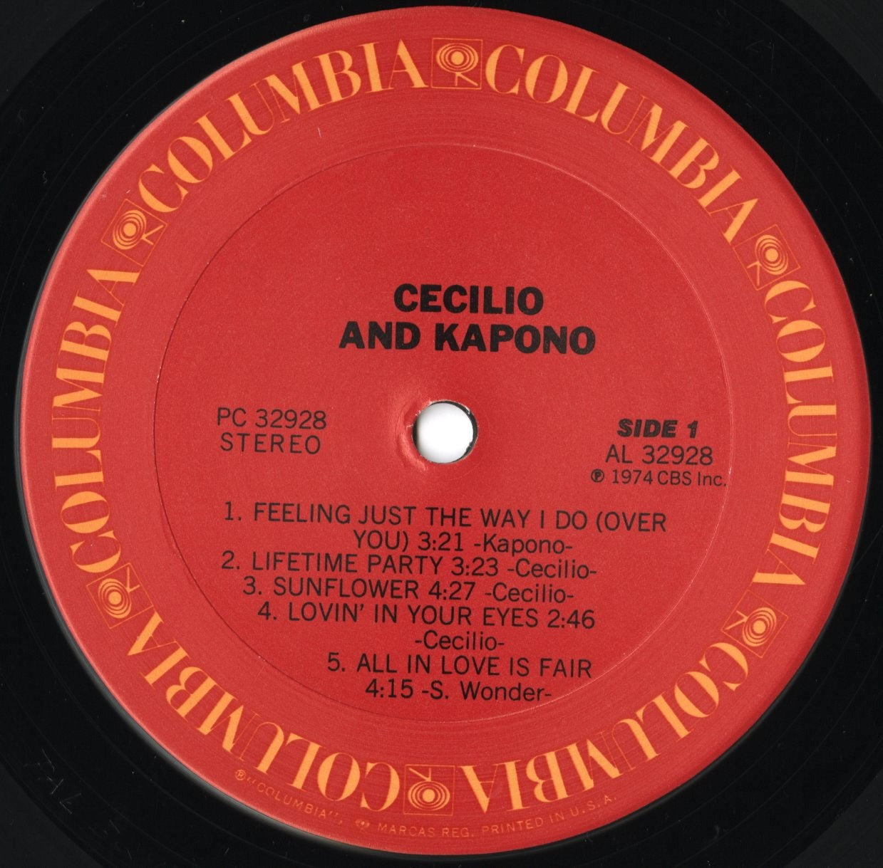 Cecilio & Kapono - Cecilio & Kapono (PC 32928) LP 1974 US Columbia|中古LP