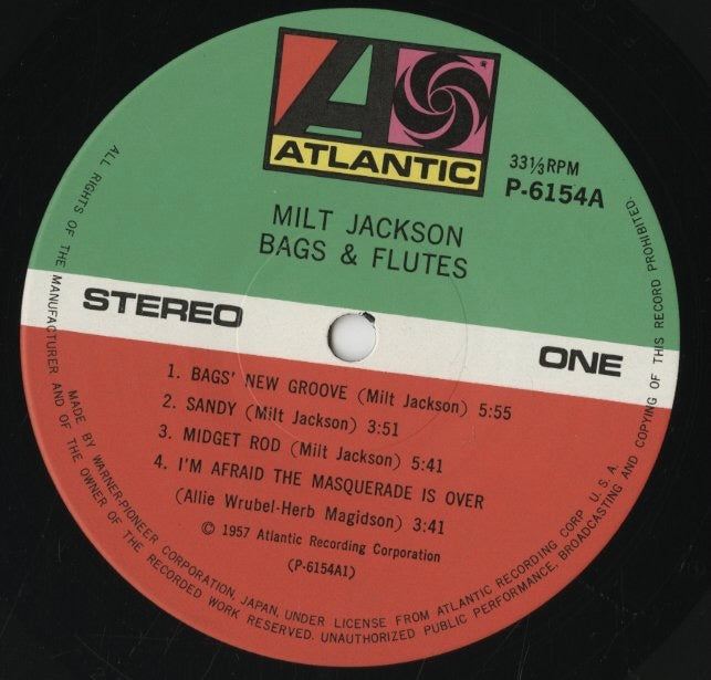 Milt Jackson / ミルト・ジャクソン / Bags & Flutes (P-6154A)