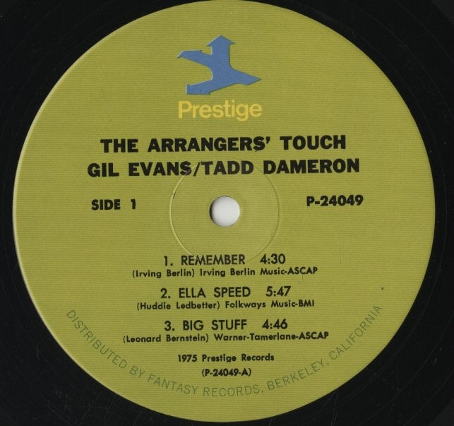 Gil Evans - Tadd Dameron / ギル・エヴァンス タッド・ダメロン / The Arrangers' Touch (P-24049)