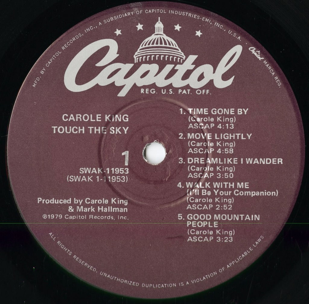 Carole King - Touch The Sky (SWAK 11953) 1979 US Capitol|中古LP
