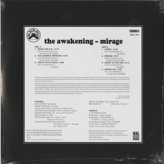The Awakening Mirage RGM-1261 LP 2026 US Real Gone Music back Black Jazz