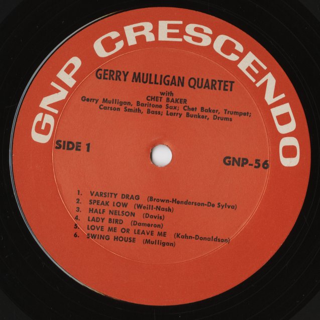 Gerry Mulligan / Chet Baker / Buddy DeFranco - Mulligan - Baker - DeFranco (GNP-56) LP 1970's US GNP Crescendo|中古LP