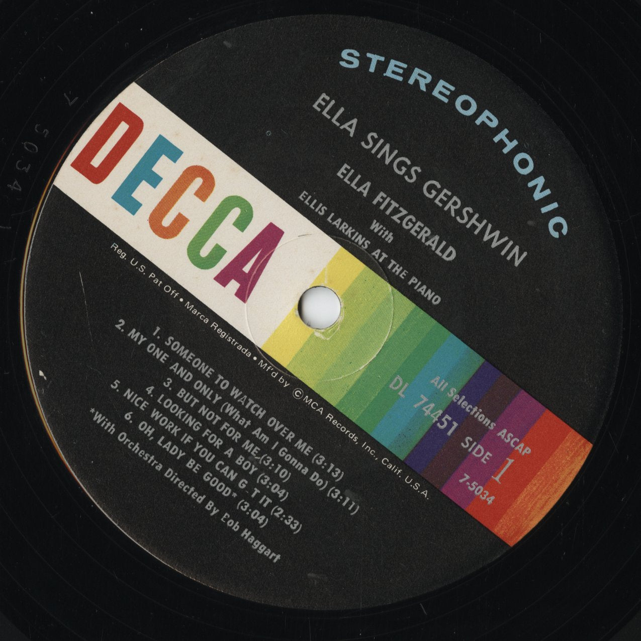 Ella Fitzgerald - Ella Sings Gershwin (DL 74451) LP 1963 US Decca|中古LP