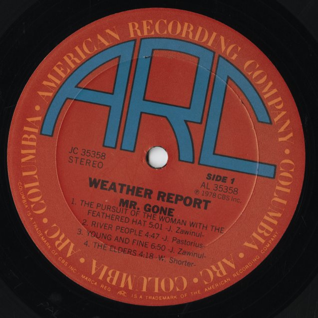 Weather Report - Mr. Gone (JC35358) LP 1978 US Columbia / ARC|中古LP
