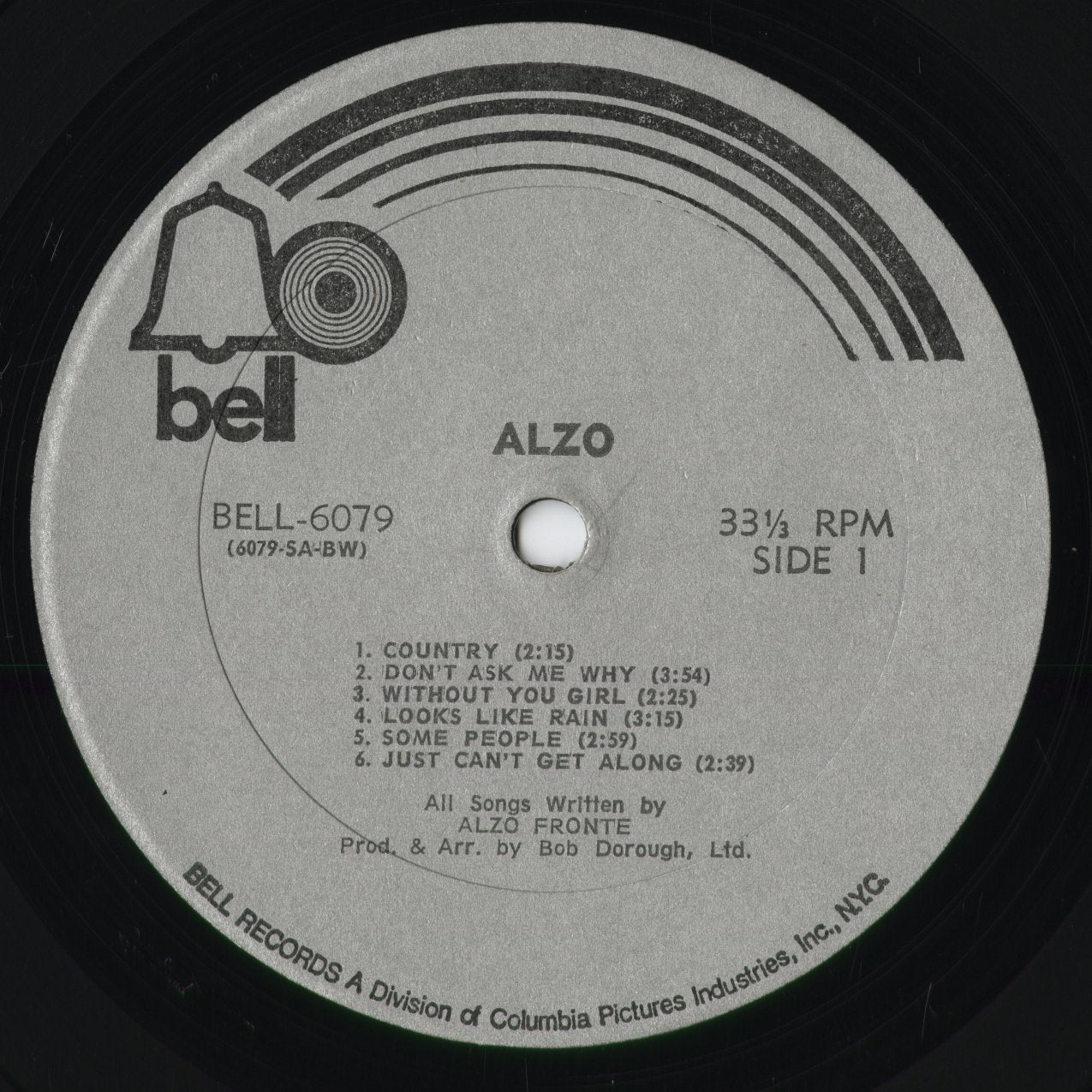 Alzo - Alzo 1972 (BELL6079) 1972 US BELL|中古LP