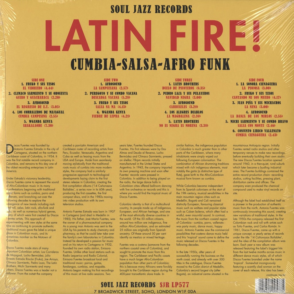V.A. – Latin Fire! : Tropical Dance Music from Discos Fuentes, Colombia 1956–83 -2LP (SJR LP577)|新品LP