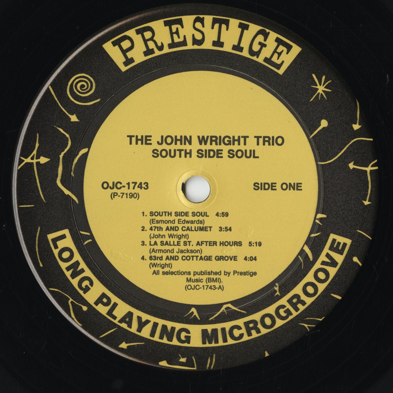 The John Wright Trio - South Side Soul (OJC-1743) 1990 US Prestige - OJC|中古LP