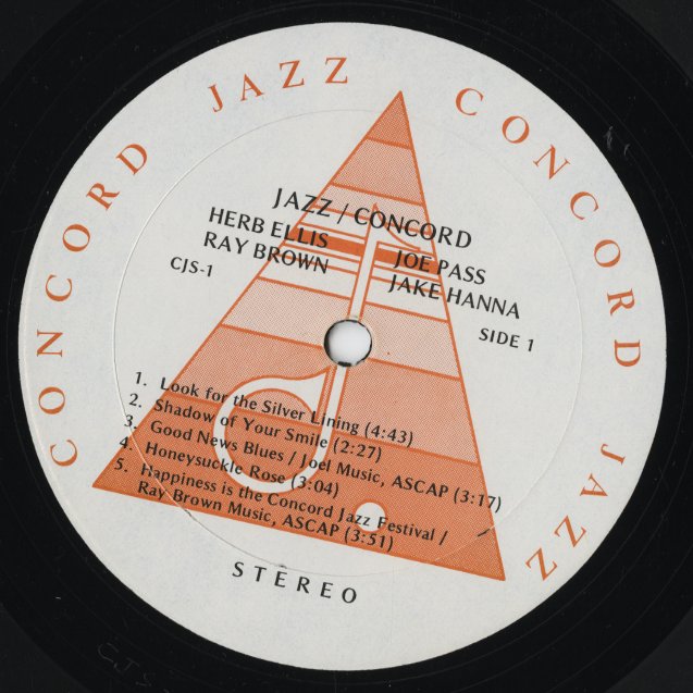 Herb Ellis, Joe Pass, Ray Brown, Jake Hanna - Jazz/Concord (CJS-1) LP 1974 US Concord Jazz|中古LP