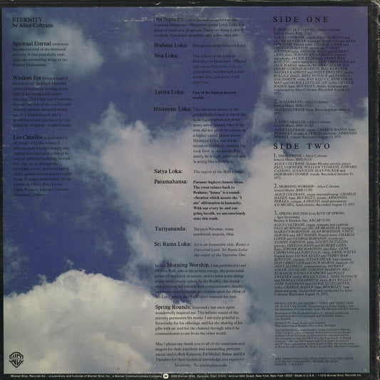 Alice Coltrane - Eternity (BS 2916) 1976 US Warner|中古LP