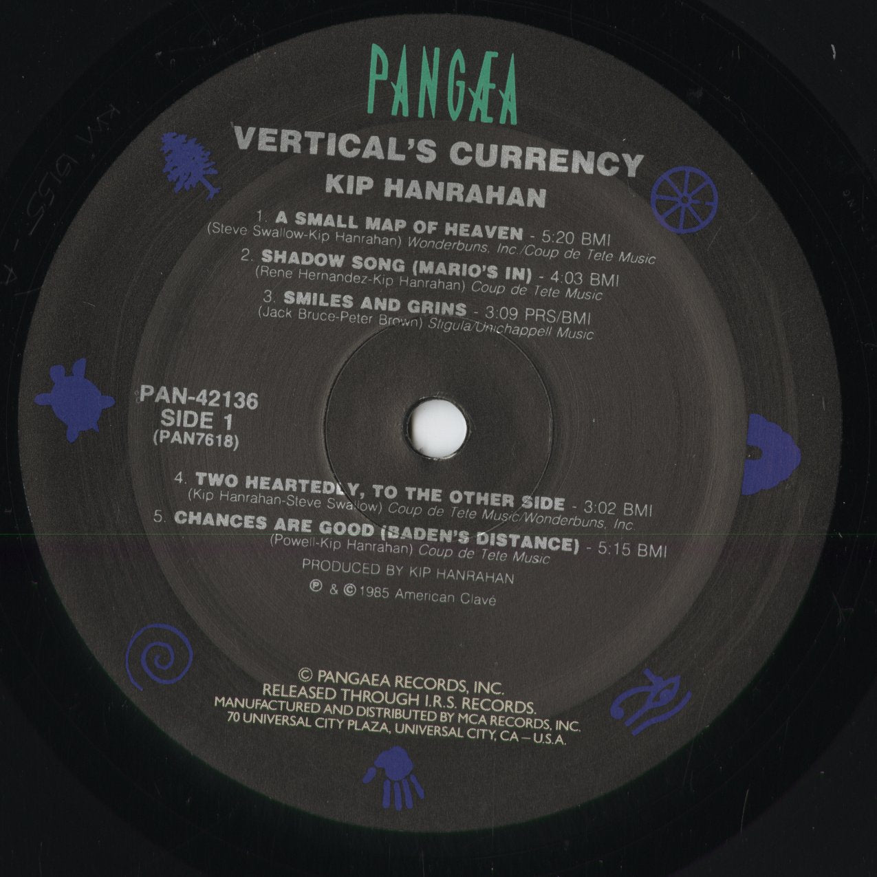Kip Hanrahan - Vertical's Currency (PAN-42136) 1986 US PANGEA|中古LP