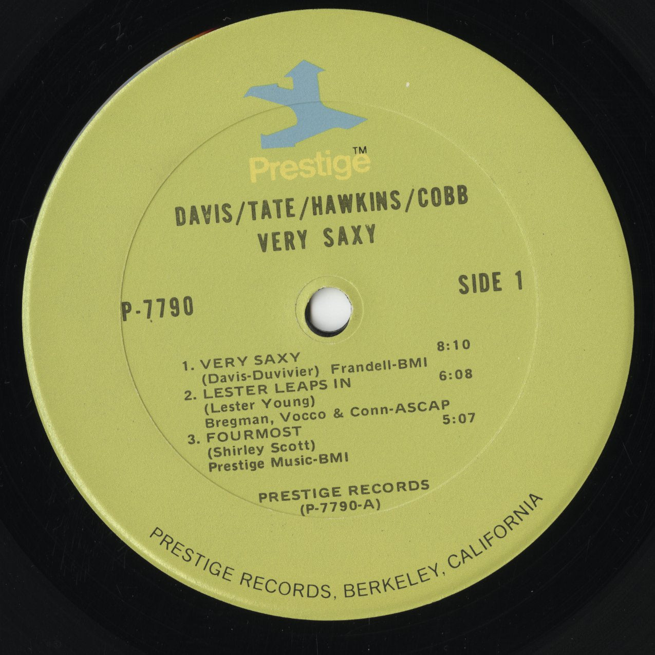 Eddie "Lockjaw" Davis / Buddy Tate / Coleman Hawkins / Arnett Cobb - Very Saxy (PR-7790) 1971 US Prestige|中古LP