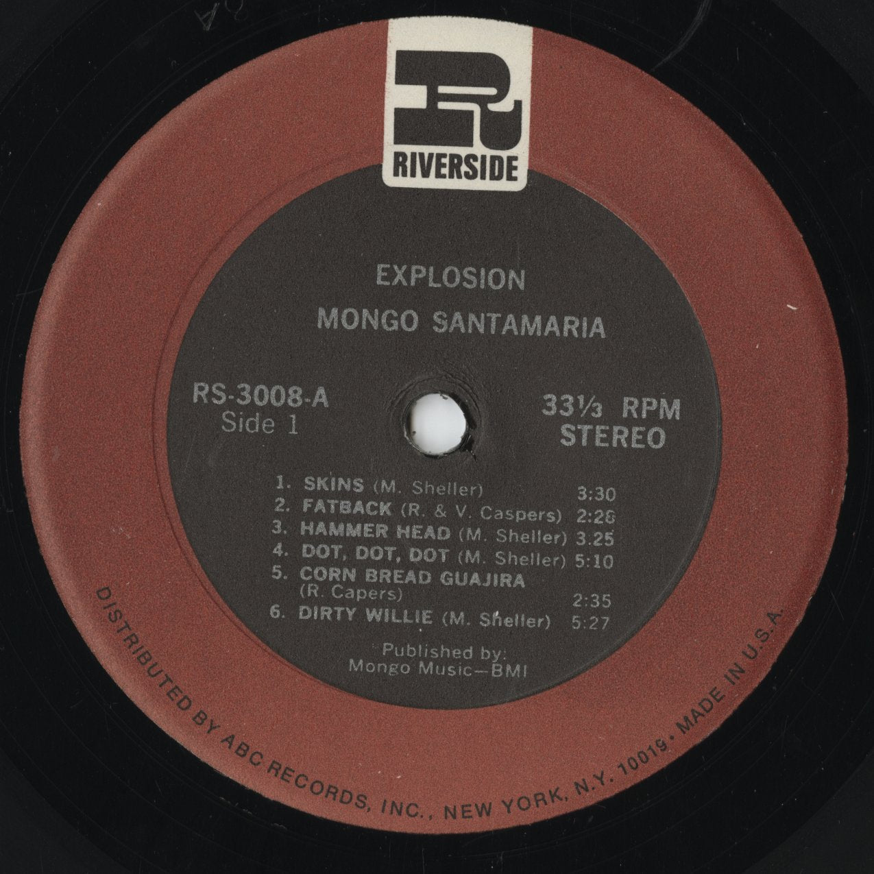 Mongo Santamaria - Explosion (RS 3008) LP 1968 US Riverside|中古LP