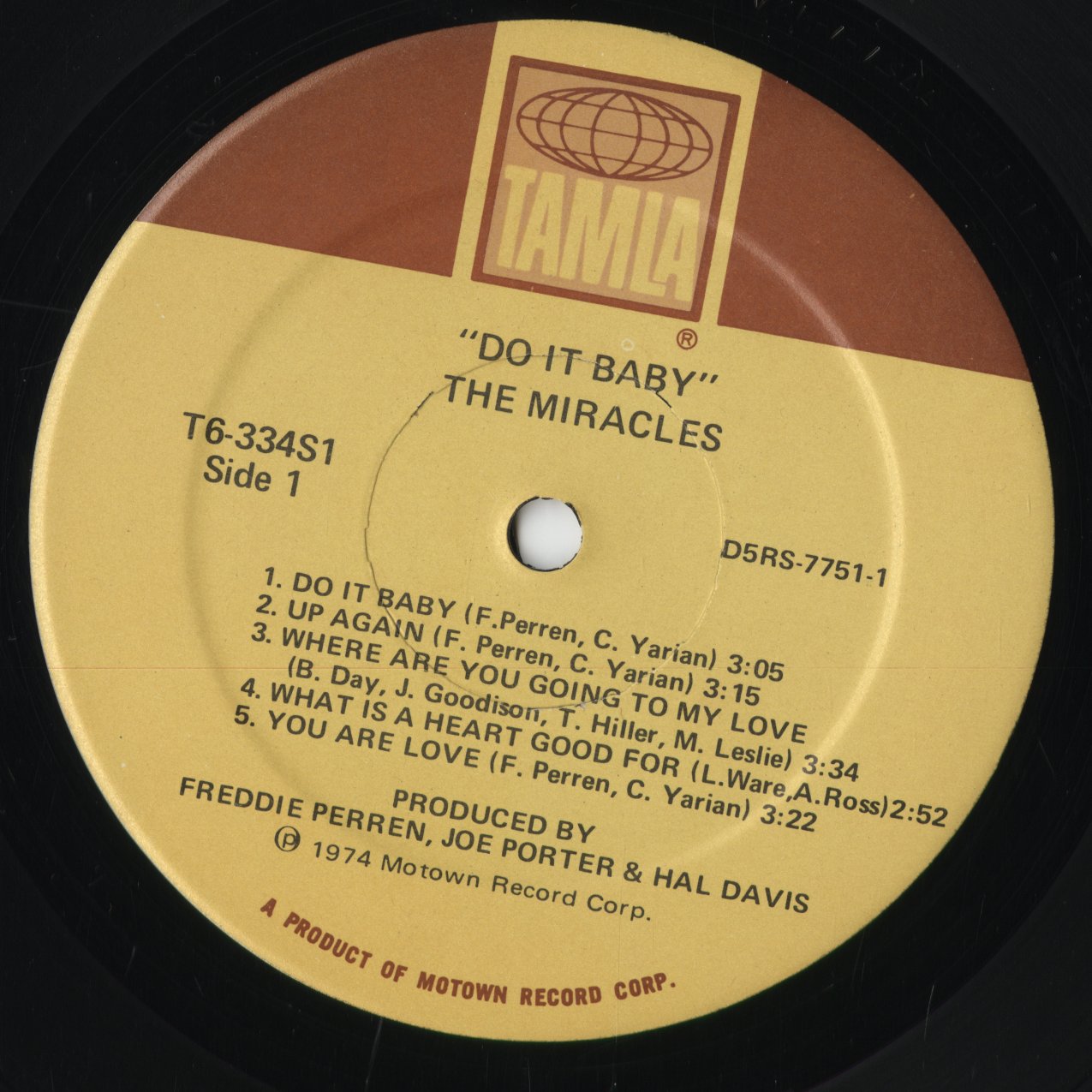 The Miracles - Do It Baby (T6-334S1) 1974 US Tamla|中古LP