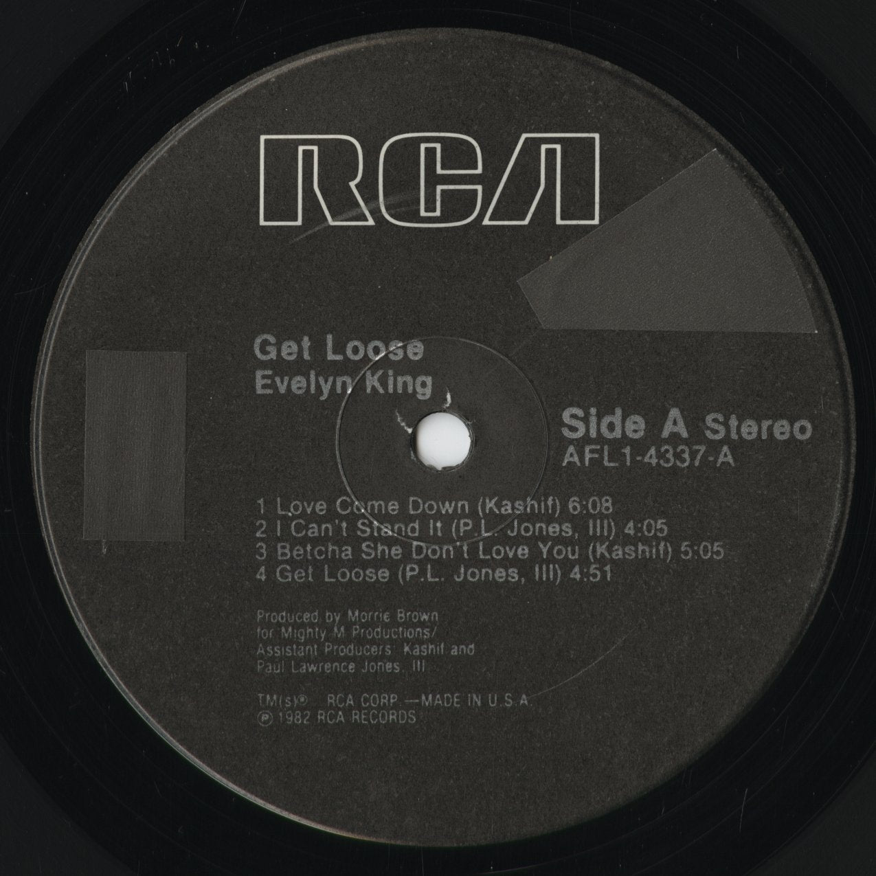 Evelyn King - Get Loose (AFL1-4337) 1982 US RCA|中古LP