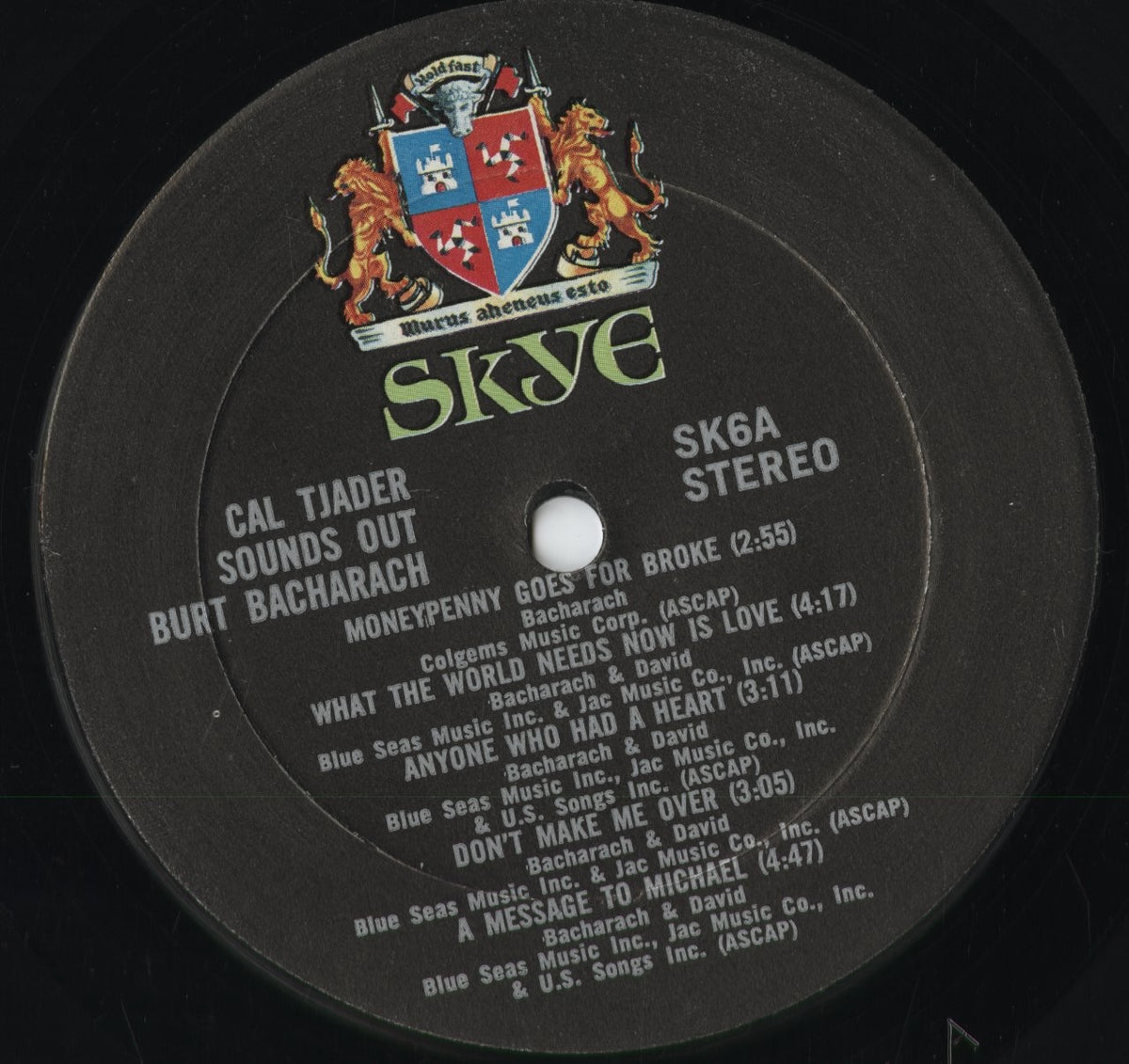 Cal Tjader - Cal Tjader Sounds Out Burt Bacharach (SK-6) 1968 US Skye|中古LP