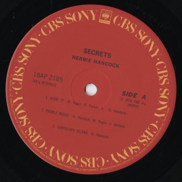 Herbie Hancock / ハービー・ハンコック / Secrets (18AP 2185)
