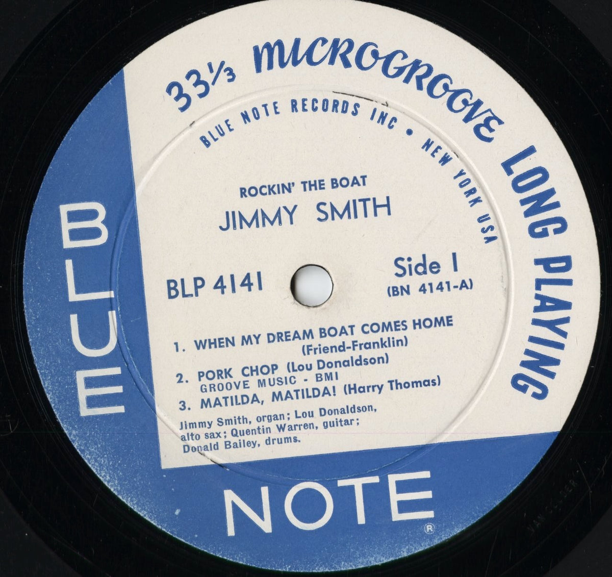 Jimmy Smith - Rockin' The Boat (BLP 4141) 1963 US Blue Note|中古LP