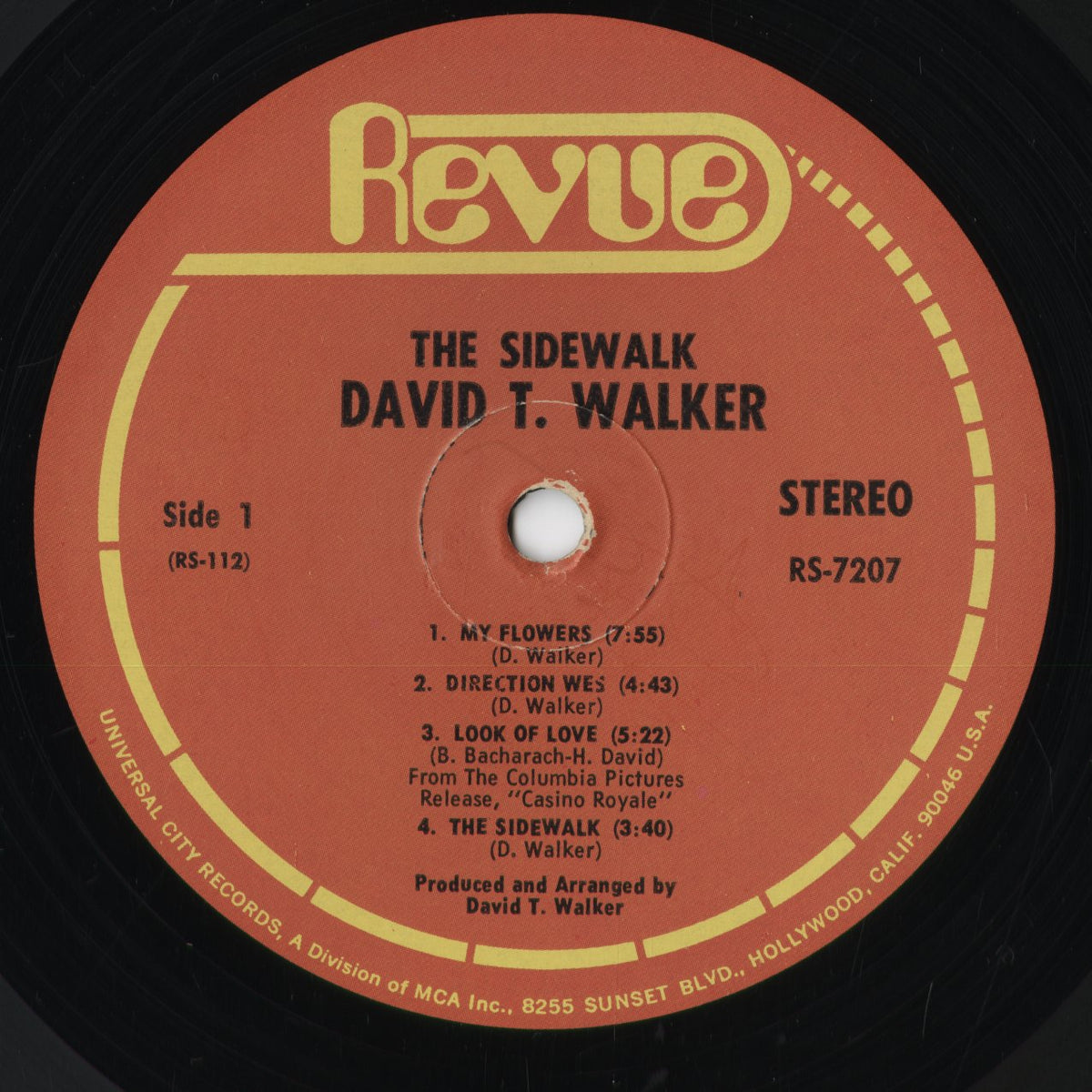 David T. Walker - The Sidewalk (RS 7207) 1968 US Revue|中古LP