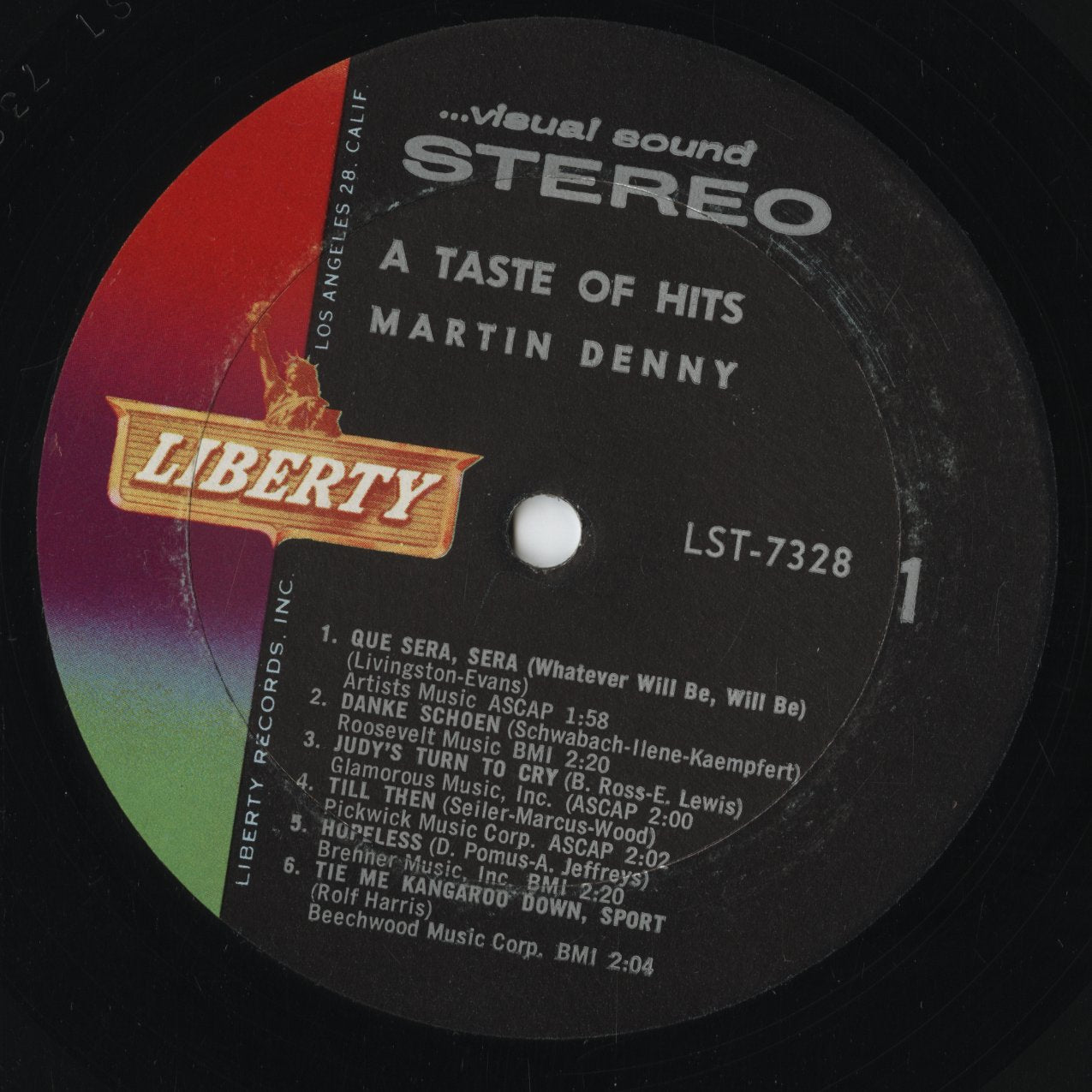Martin Denny - A Taste Of Hits (LST-7328) 1964 US Liberty STEREO|中古LP