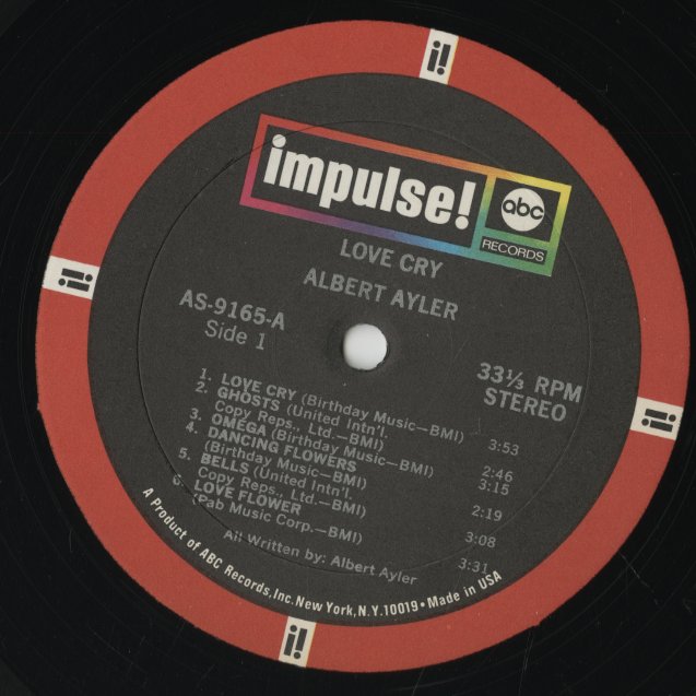 Albert Ayler / アルバート・アイラー / Love Cry (A-9165)