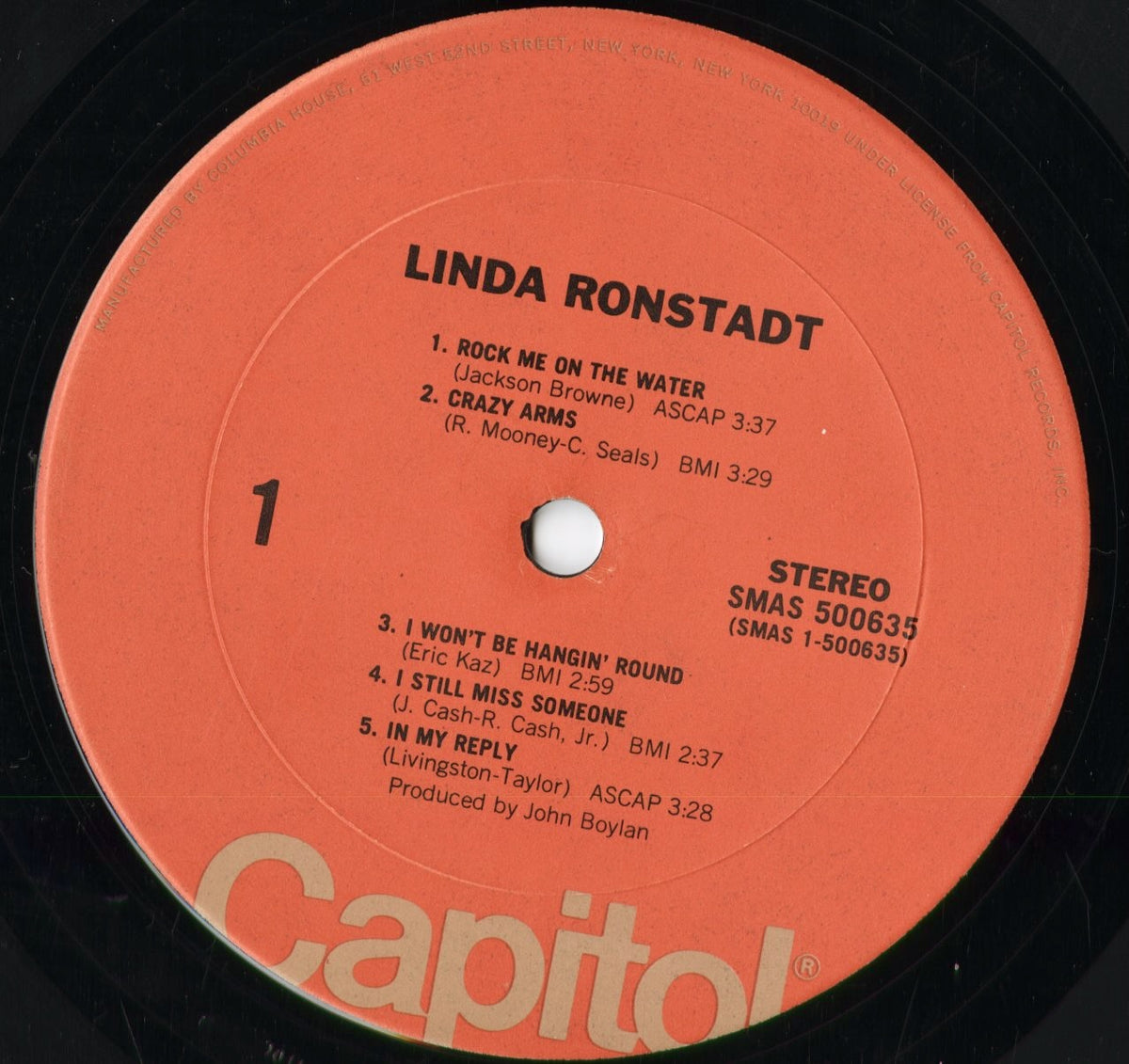 Linda Ronstadt - Linda Ronstadt (SMAS 500635) 1975 US Capitol|中古LP