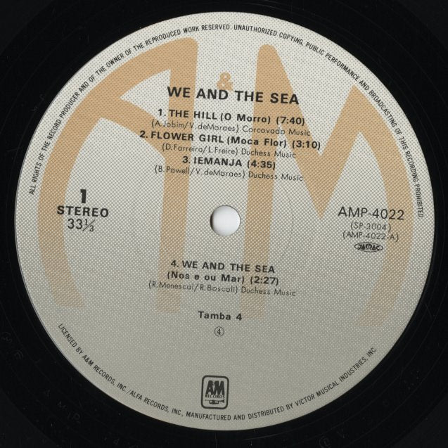 Tamba 4 - We And The Sea (AMP-4022) 1980 JPN A&M / ALFA|中古LP