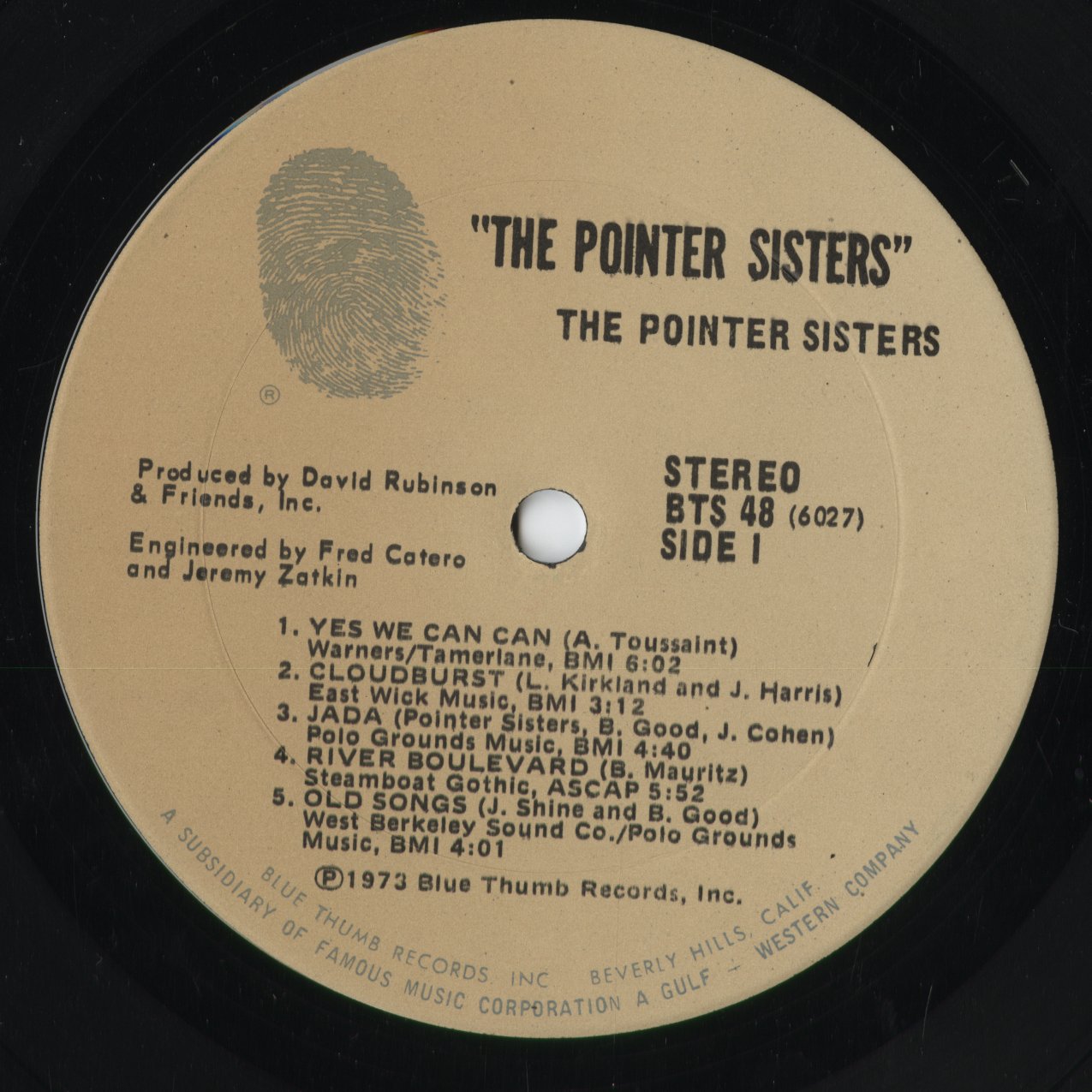 The Pointer Sisters - The Pointer Sisters (BTS 48) 1973 US Blue Thumb|中古LP