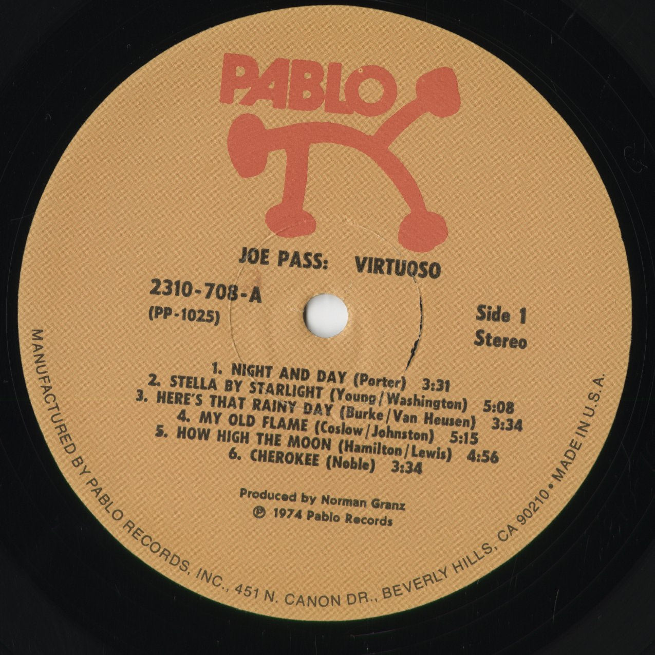 Joe Pass - Virtuoso (2310-708) 1974 US Pablo|中古LP