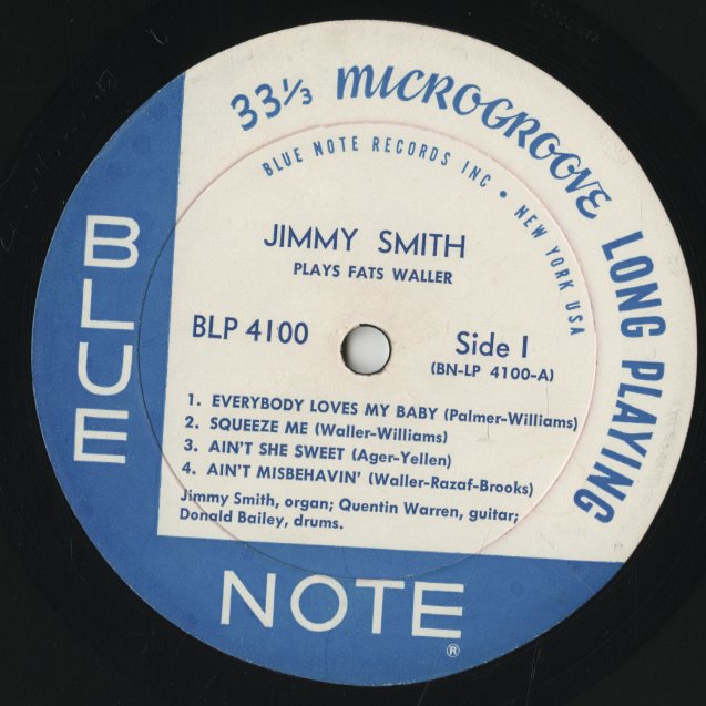 Jimmy Smith / ジミー・スミス / Plays Fats Waller (BLP 4100)