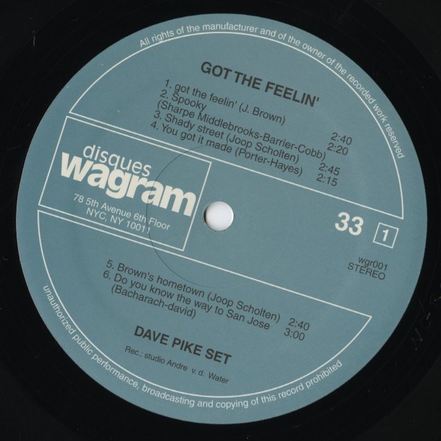 The Dave Pike Set / Got The Feelin' (WGR001) 1998 US Disques Wagram