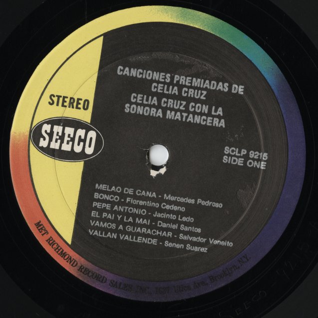 Celia Cruz / セリア・クルーズ / Canciones Premiadas De Celia Cruz Con La Sonora Matancera (SCLP 9215)