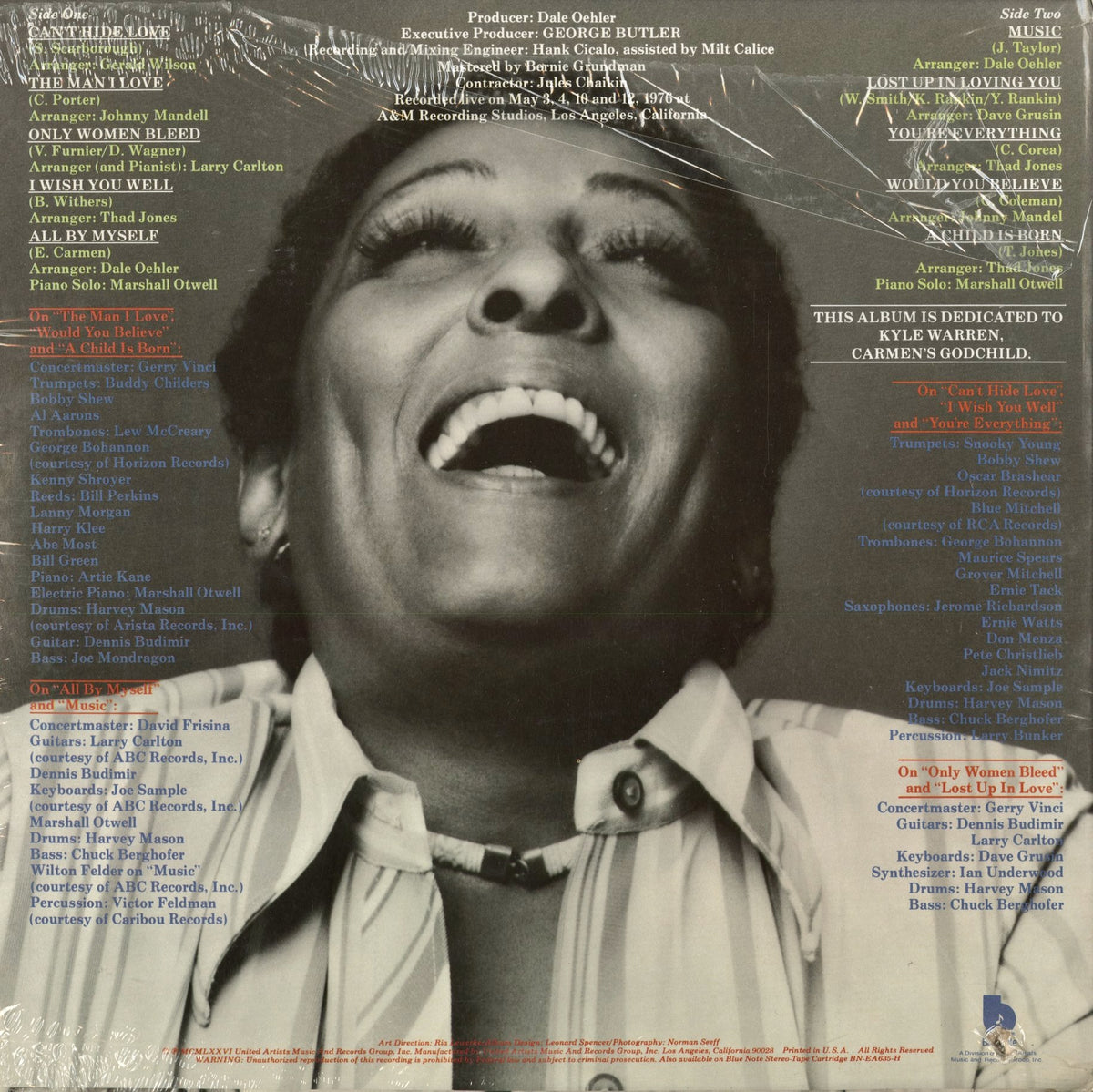 Carmen McRae - Can't Hide Love (BN-LA635-G) 1976 US Blue Note|中古LP