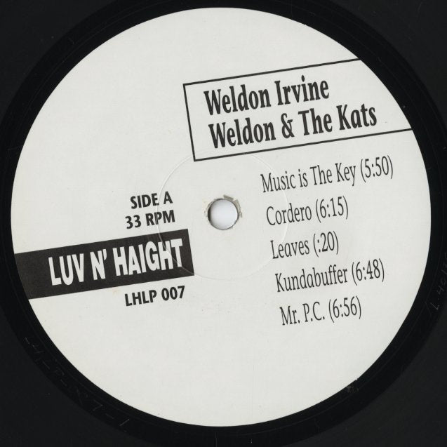 Weldon Irvine - Weldon & The Kats (LHLP007) LP 1992 US Luv N' Haight|中古LP