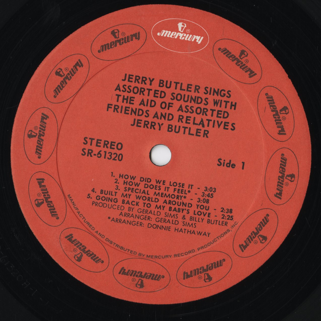 Jerry Butler - Sings Assorted Sounds (SR 61320) 1971 US Mercury|中古LP