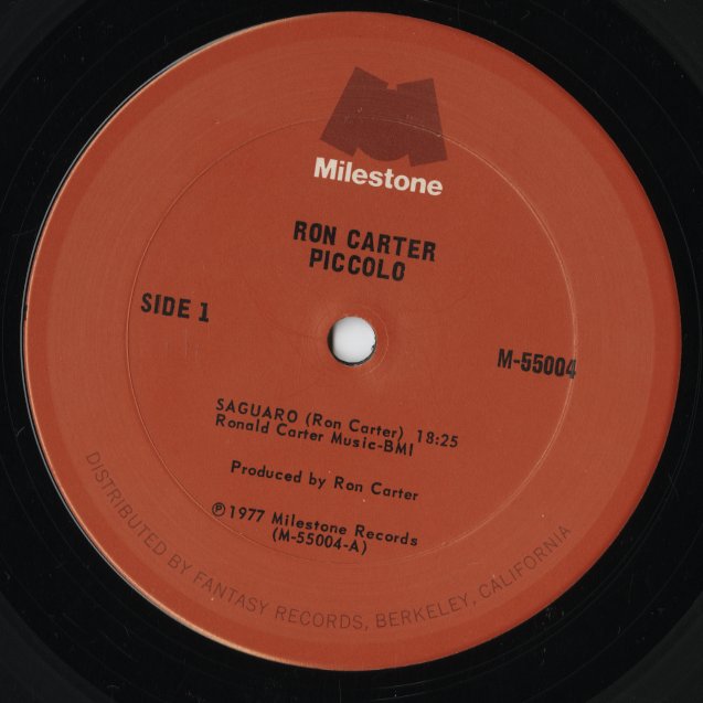 Ron Carter - Piccolo (M-55004) 2LP 1977 US Milestone|中古LP