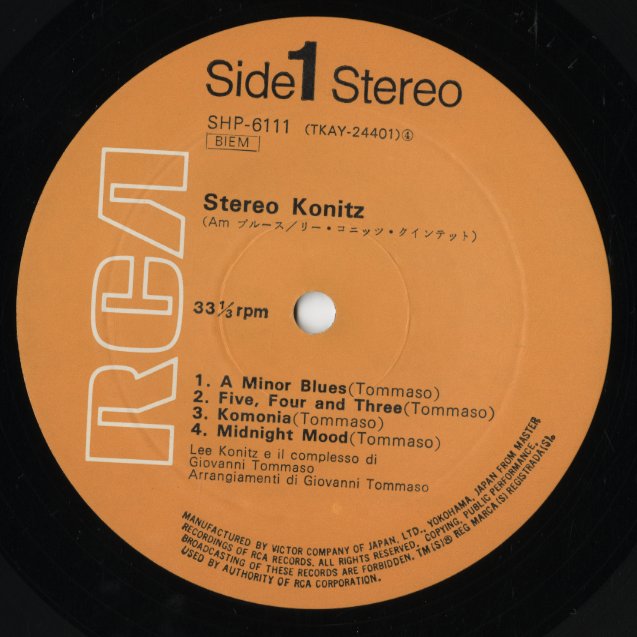 Lee Konitz / リー・コニッツ / Stereo Konitz (SHP-6111)