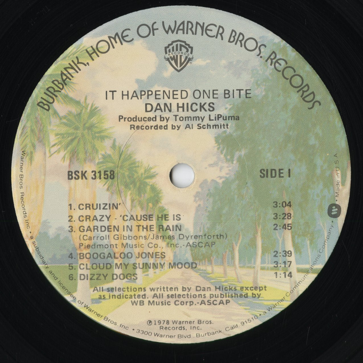 Dan Hicks - It Happened One Bite (BSK 3158) 1978 US Warner Bros|中古LP