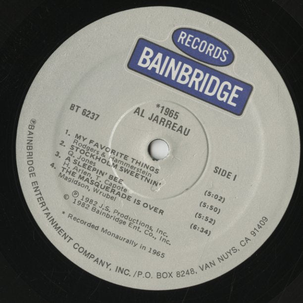 Al Jarreau / アル・ジャロウ / 1965 (BT6237)