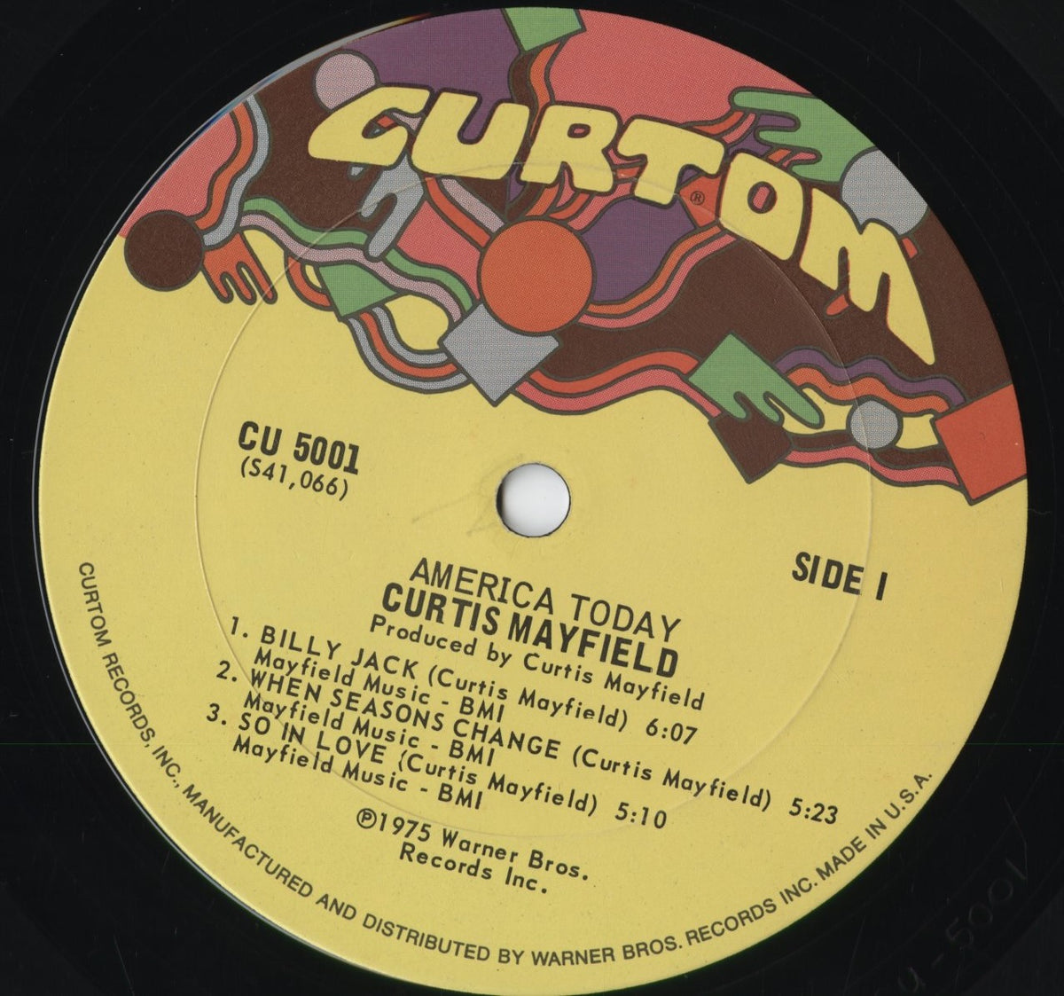 Curtis Mayfield - There's No Place Like America Today (CU 5001) 1975 US Curtom|中古LP