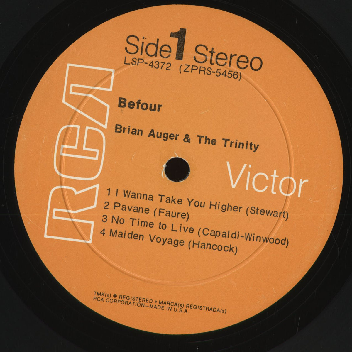 Brian Auger - Befour (LSP4372) 1970 US RCA|中古LP