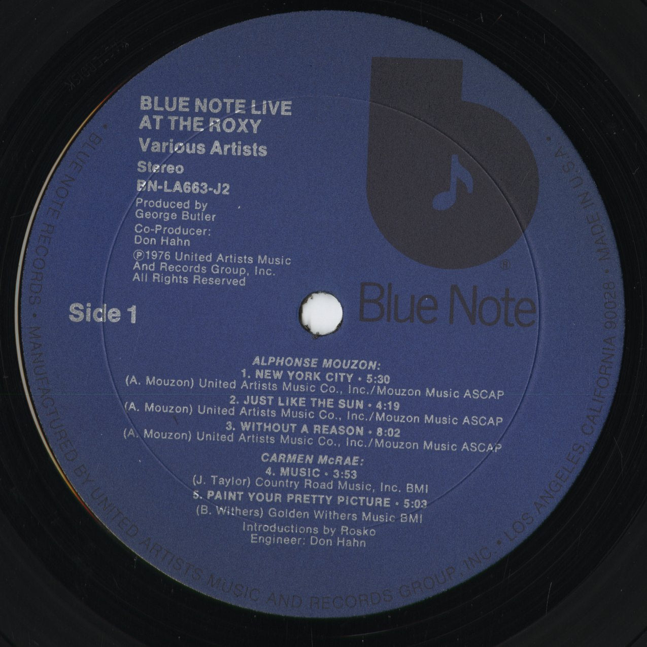V.A./ Blue Note Live At The Roxy - Donald Byrd - Ronnie Laws -2LP (BN LA 663 J2)|中古LP
