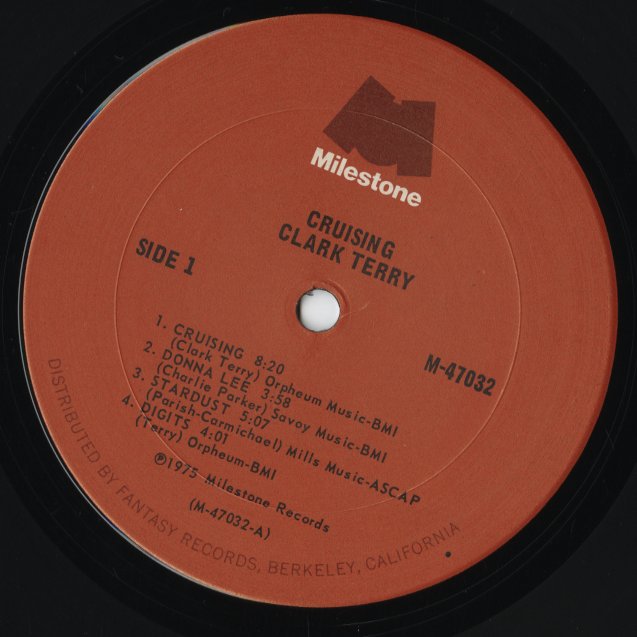 Clark Terry - Crusing (M-47032) LP 1975 US Milestone|中古LP