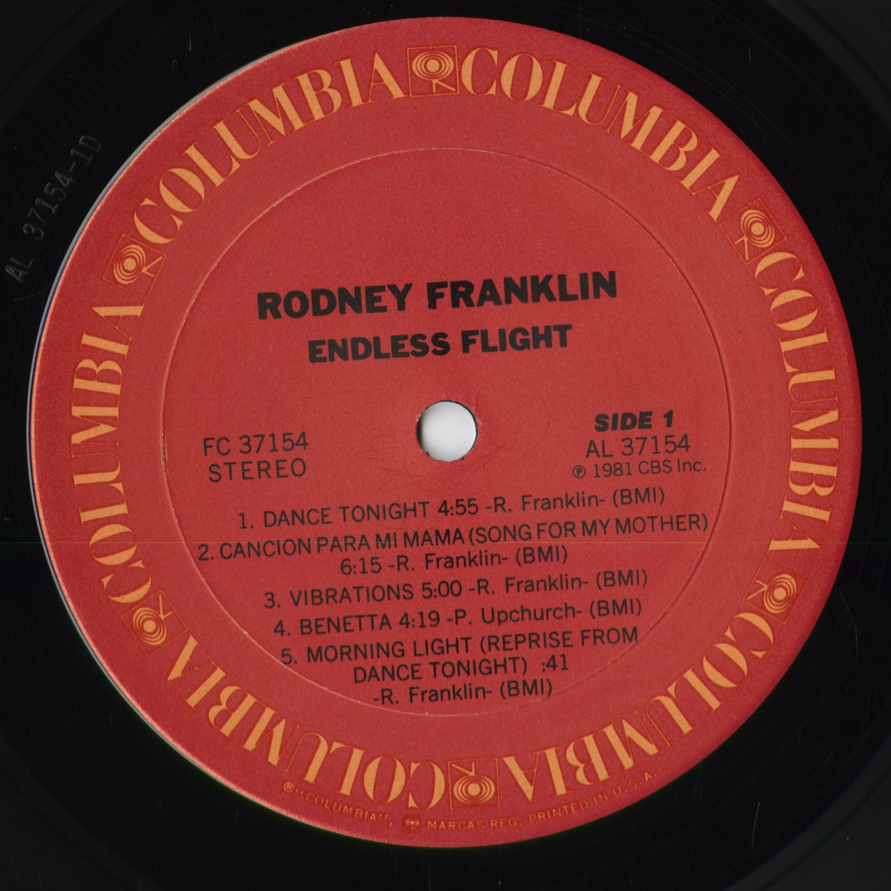 Rodney Franklin - Endless Flight (FC 37154) 1981 US Columbia|中古LP