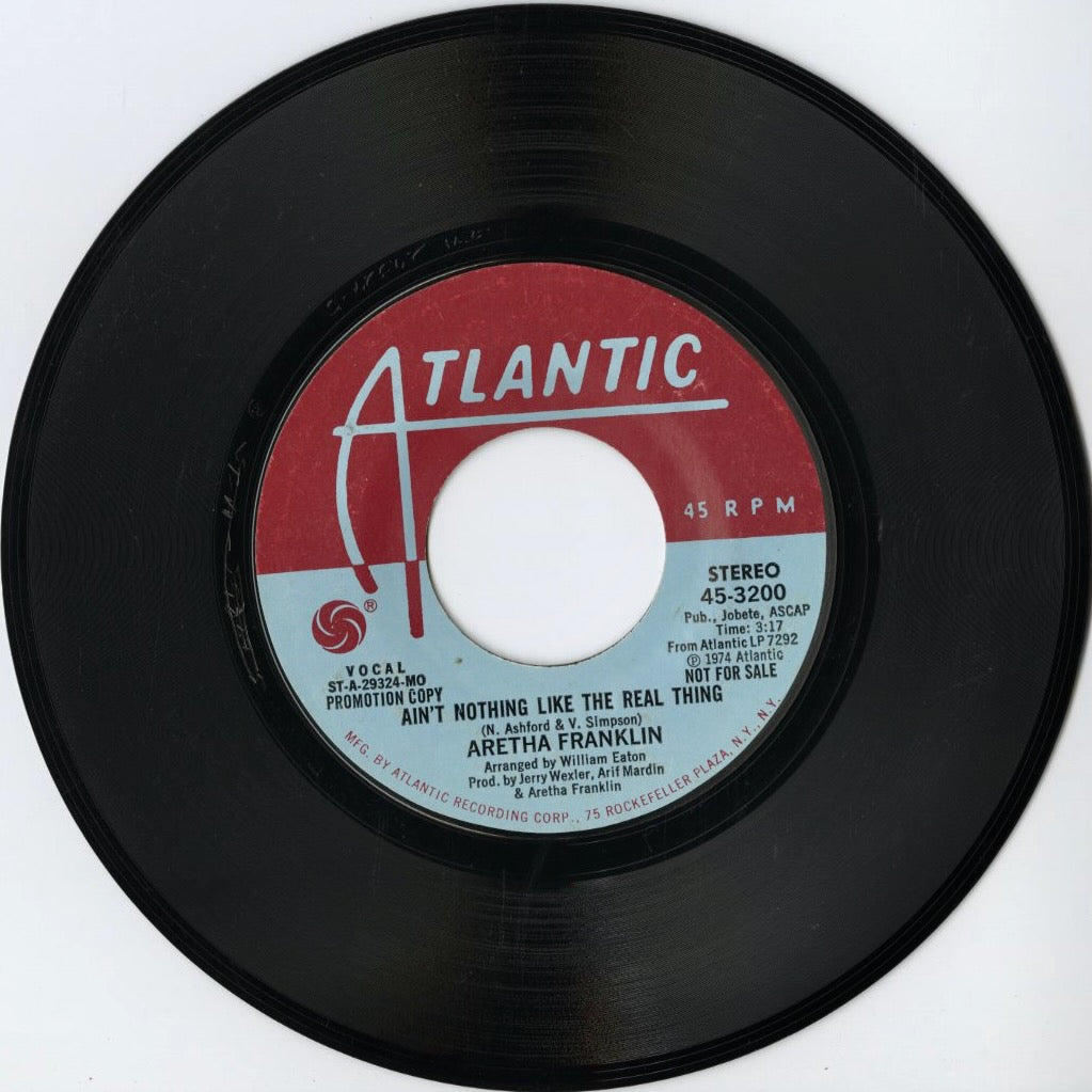 Aretha Franklin - Ain't Nothing Like The Real Thing / Eight Days On The Road (45-3200) 7" 1974 US Atlantic|中古7inch
